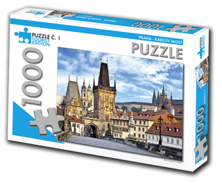 PUZZLE TOURIST č. 1 - Praha - Karlův most 1000 dílků 