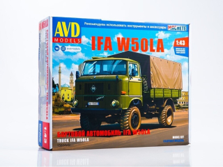 IFA W50LA valník s plachtou - Model KIT AVD 1:43 