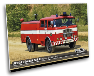 Obraz č. 05 - ŠKODA 706 RTH CAS 25 hasičský vůz (1960 - 1964) 100 x 70 cm