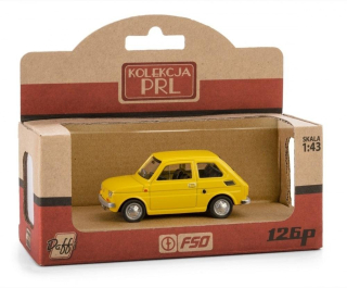 Fiat 126p - žlutá DAFFI 1:43