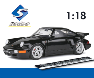 Porsche 911 (964) Turbo 3.6 Black 1993 - SOLIDO 1:18
