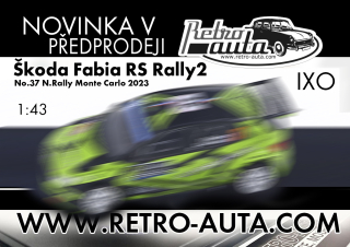Škoda Fabia RS Rally2 No.37 F.Delecour/S.De Castelli Rally Monte Carlo 2023 IXO 1:43