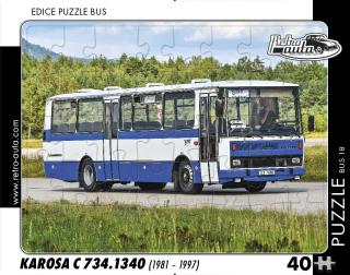 Puzzle BUS 18 - KAROSA C 734.1340 (1981 - 1997) - 40 dílků