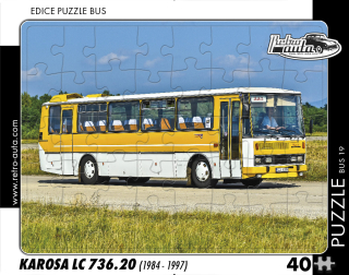 Puzzle BUS 19 - KAROSA LC 736.20 (1984 - 1997) - 40 dílků