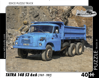 Puzzle TRUCK 31 - Tatra 148 S3 6x6 (1969 - 1982) - 40 dílků