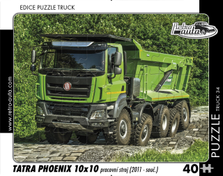 Puzzle TRUCK 34 - Tatra Phoenix 10x10 pracovní stroj (2011 - souč.) - 40 dílků