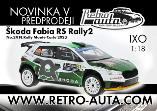 Škoda Fabia RS Rally2 No.24 Rally Monte Carlo 2023 IXO 1:18 + DÁREK