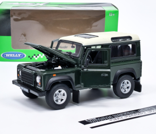 Land Rover Defender - green/white WELLY 1:24