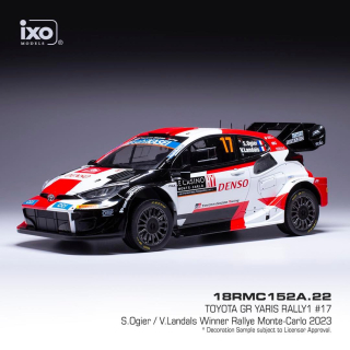 Toyota GR Yaris #17 S.Ogier/V.Landais Rally Monte Carlo 2023 IXO 1:18