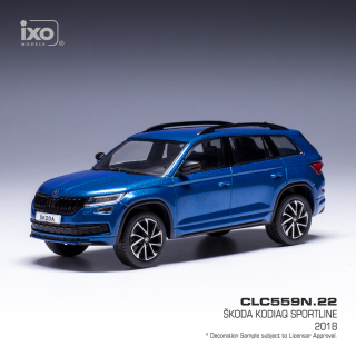 Škoda Kodiaq Sportline (2018) Modrá Metalíza IXO 1:43