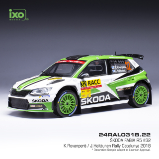 Škoda Fabia R5 No.32 K.Rovanperä/J.Halttunen Rally Catalunya 2018 - IXO 1:24