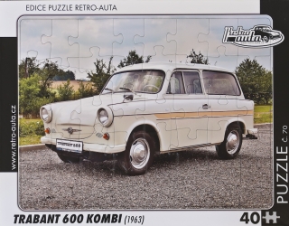 Puzzle č. 70 - TRABANT 600 KOMBI (1963) 40 dílků