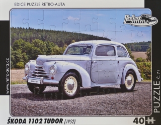 Puzzle č. 71 - ŠKODA 1102 TUDOR (1952) 40 dílků
