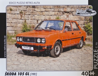 Puzzle č. 72 - ŠKODA 105 GL (1981) 40 dílků