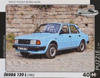 Puzzle č. 83 - ŠKODA 120 L (1985) 40 dílků